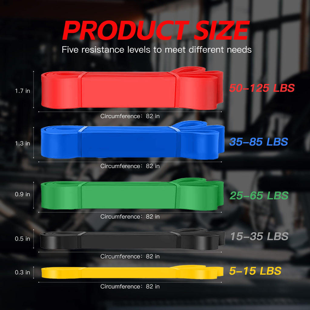 Pull-Up Assistance Resistance Band Set for Strength Training