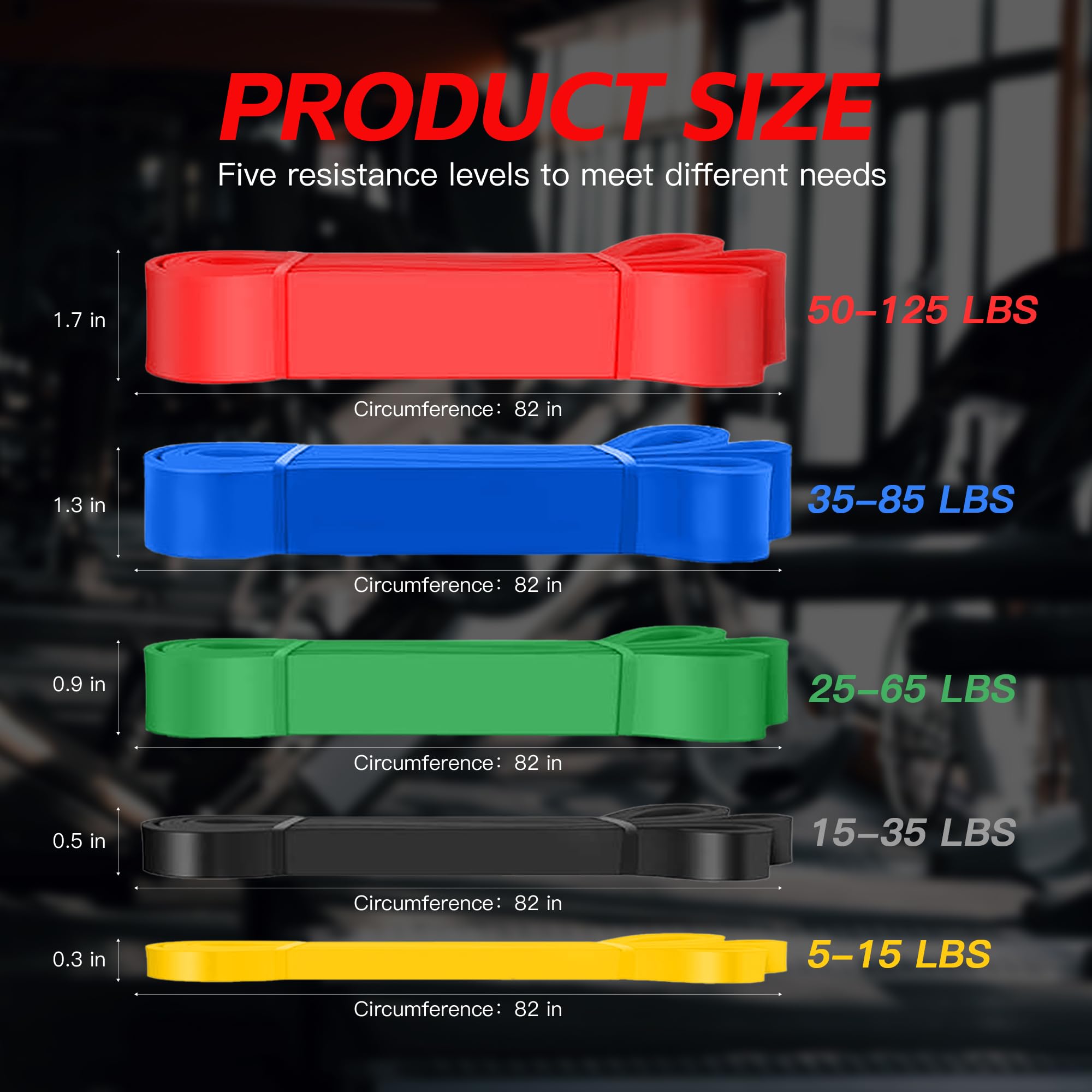 Pull-Up Assistance Resistance Band Set for Strength Training