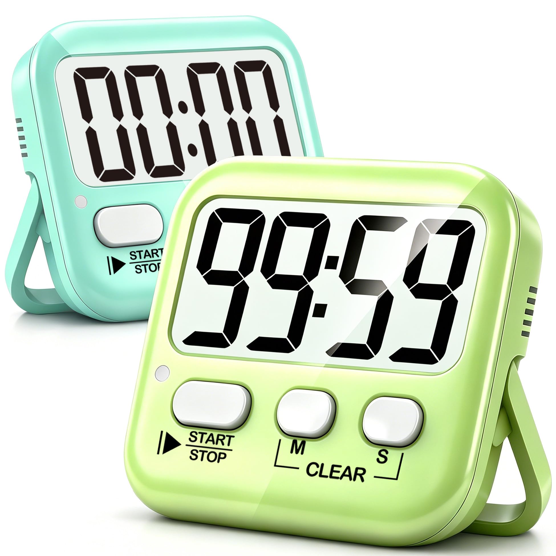 Antonki 2-Pack Magnetic Digital Countdown Timers