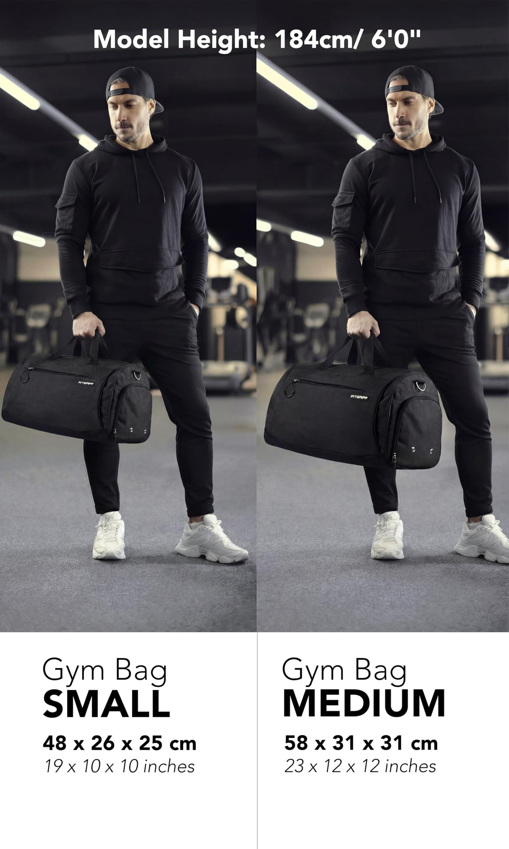 Fitgriff Gym Duffel Bag with Shoe and Wet Compartments