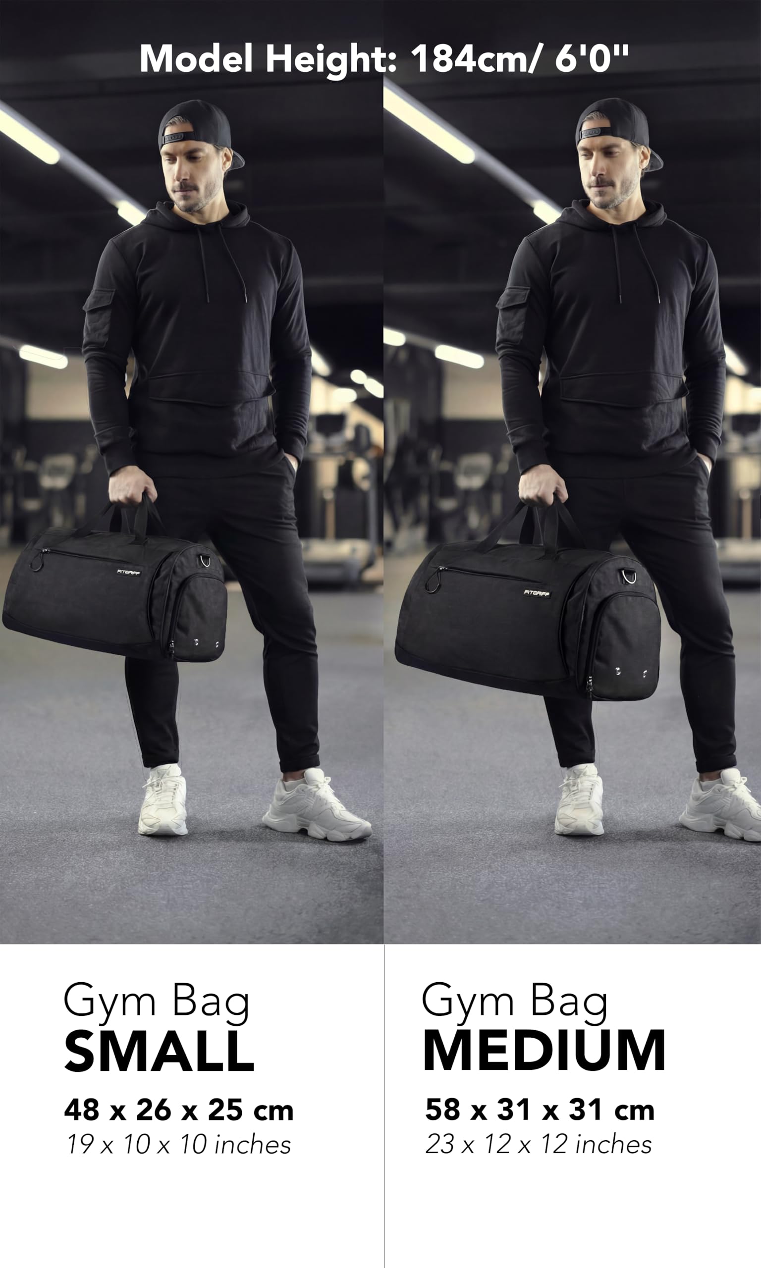 Fitgriff Gym Duffel Bag with Shoe and Wet Compartments