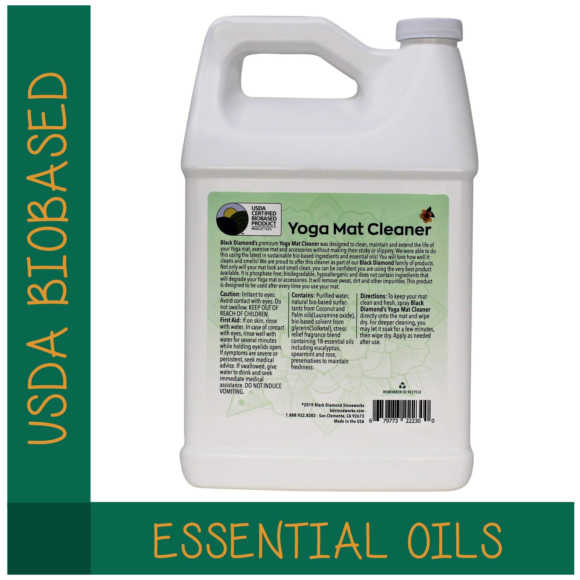 Black Diamond Stoneworks Biobased Yoga Mat Cleaner Spray