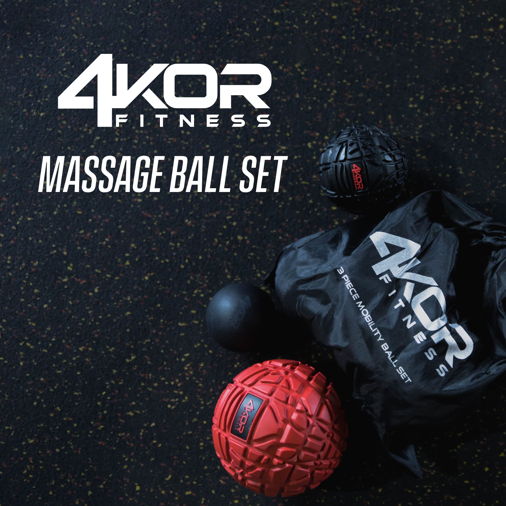 4KOR Trigger Point Massage Balls for Deep Tissue Relief