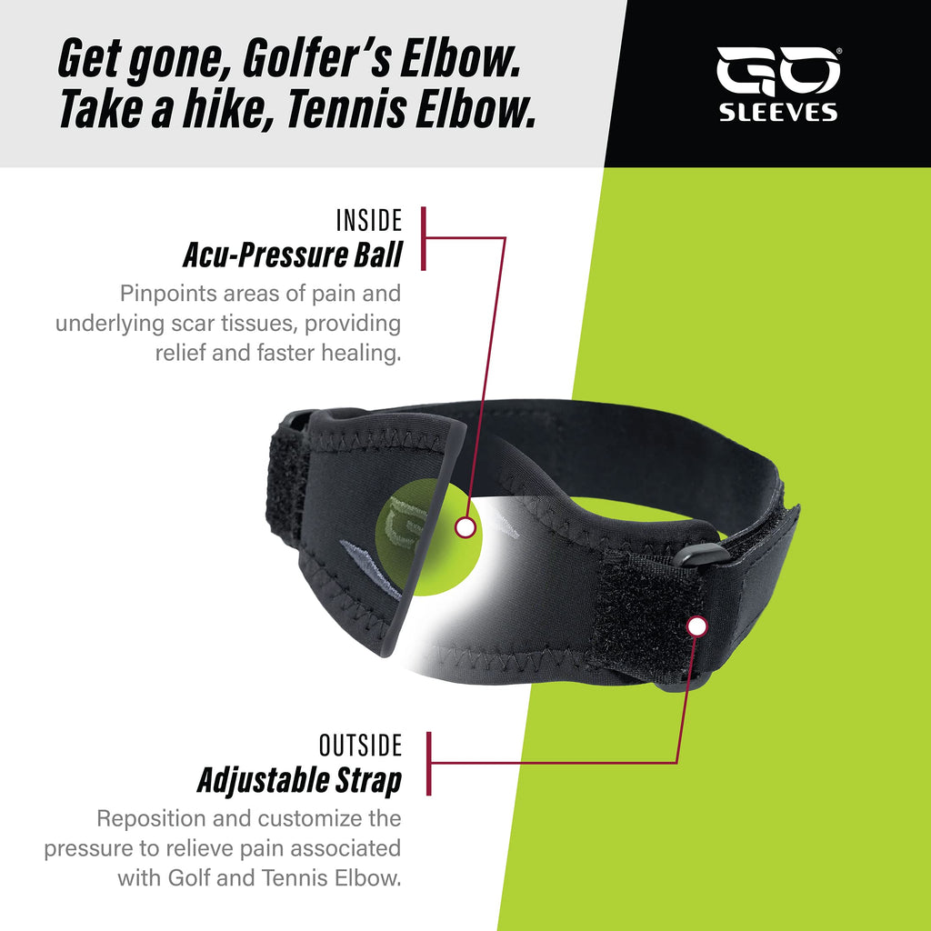 GO SLEEVES Acupressure Tennis Elbow Strap for Pain Relief