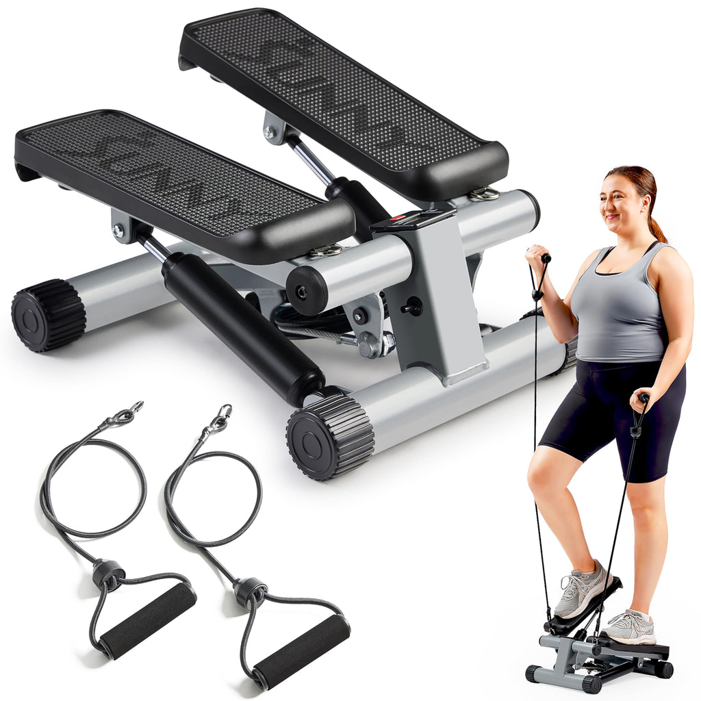Sunny Health & Fitness Mini Stepper with Resistance Bands