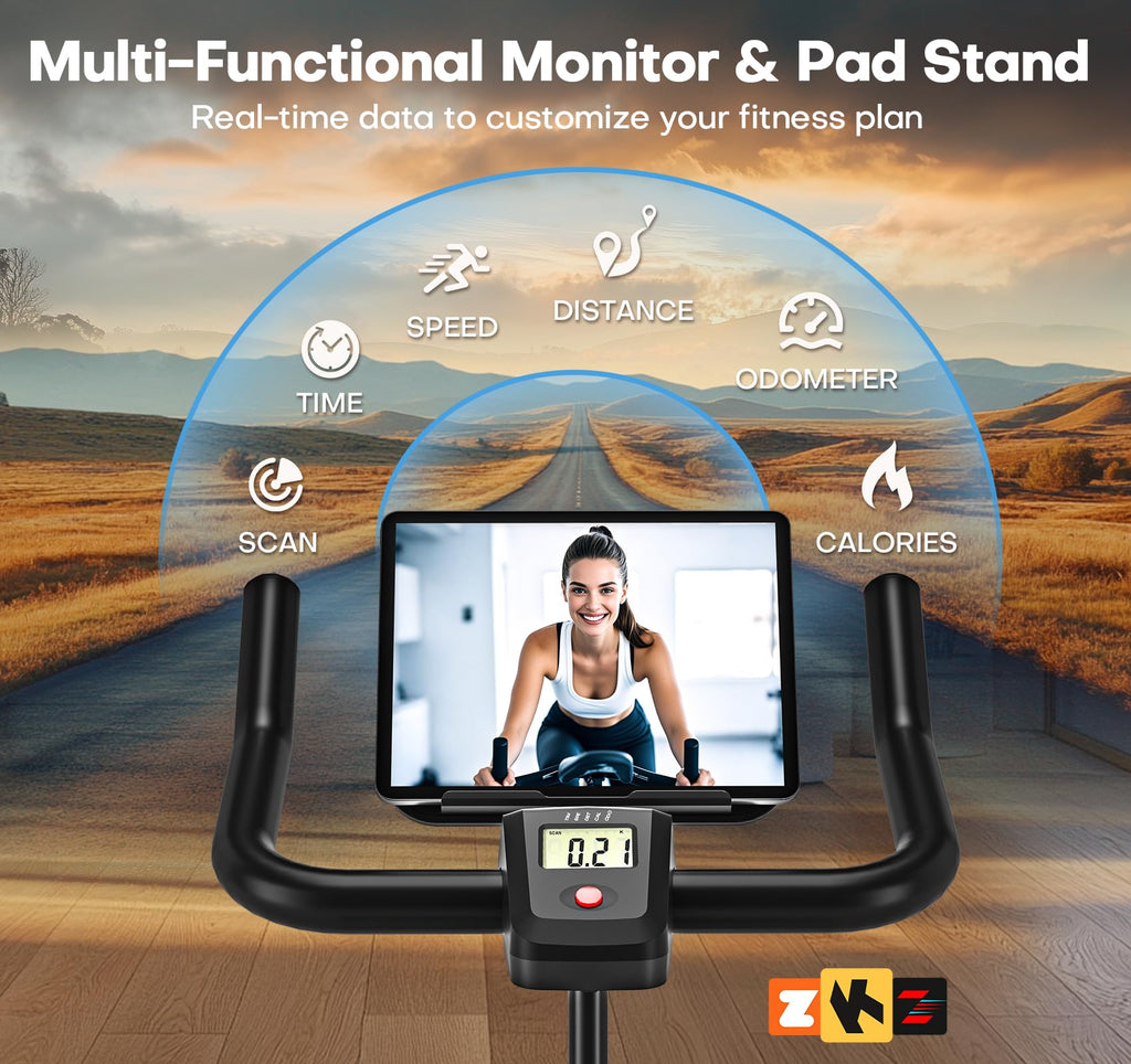 CHAOKE Magnetic Resistance Exercise Bike with App Connectivity