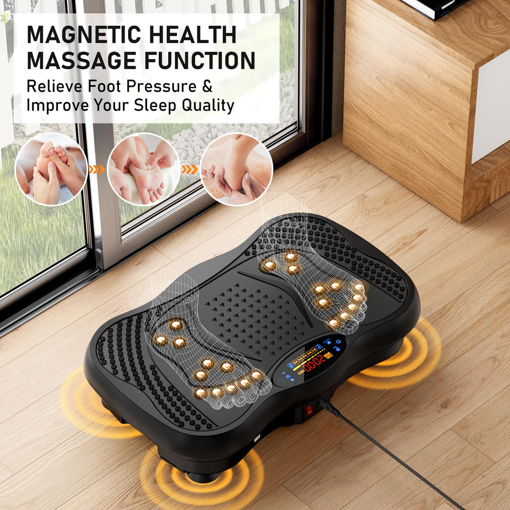 GLYLF 130-Level Vibration Plate with Resistance Bands