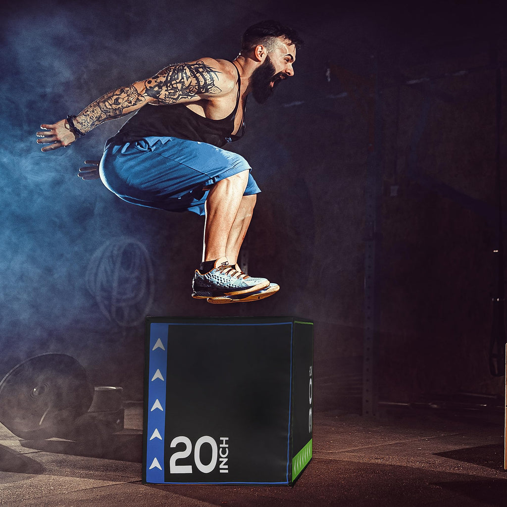 BalanceFrom 3-in-1 Foam Plyometric Jump Box, 20–30 Inch