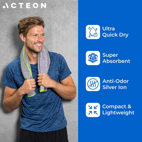 Acteon 5-Pack Quick-Dry Odor-Resistant Gym Towels