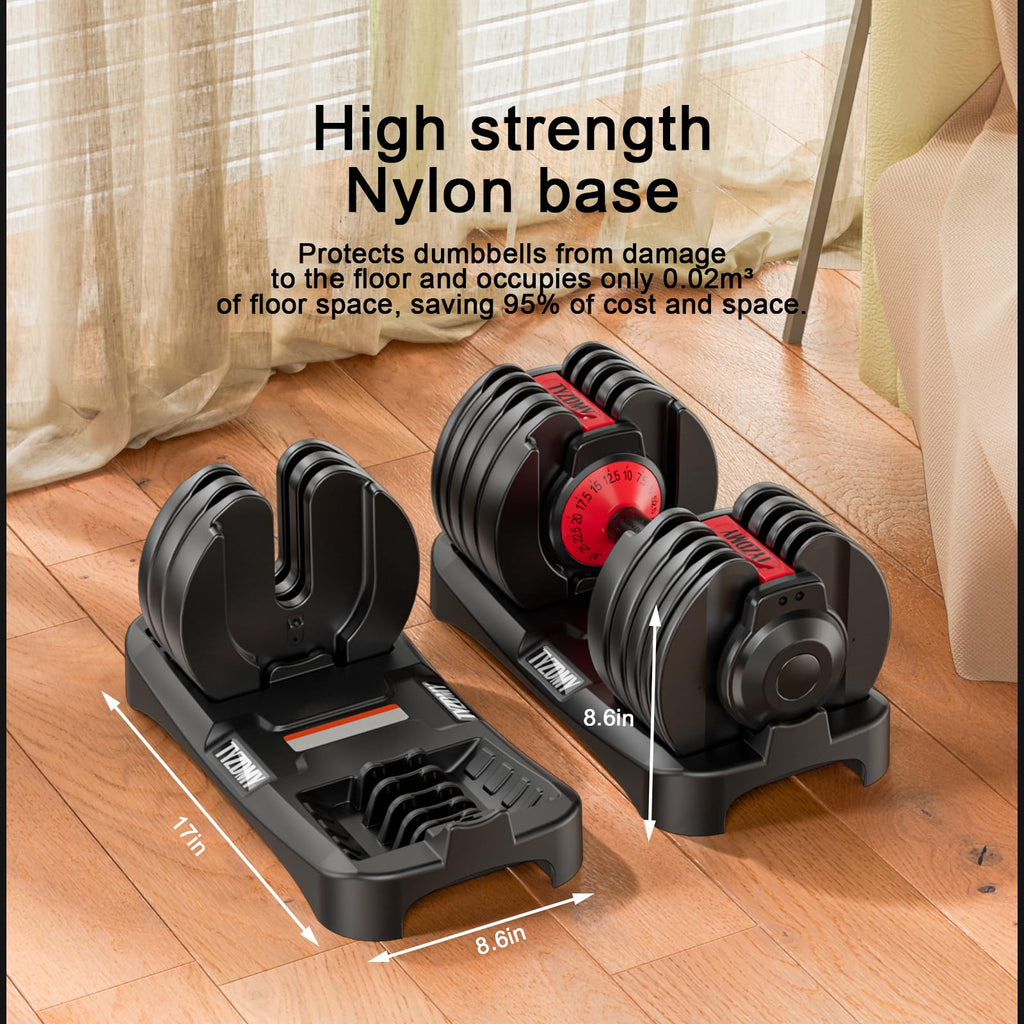 TYZDMY 105 lb Adjustable Dumbbell Set, 15-in-1 Pair