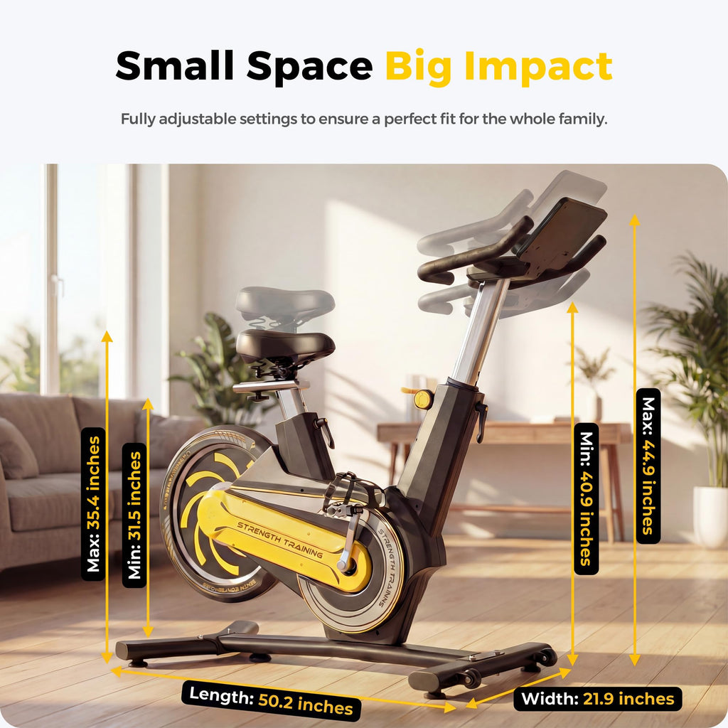 ZAZARI Compact Magnetic Exercise Bike for Home Workouts