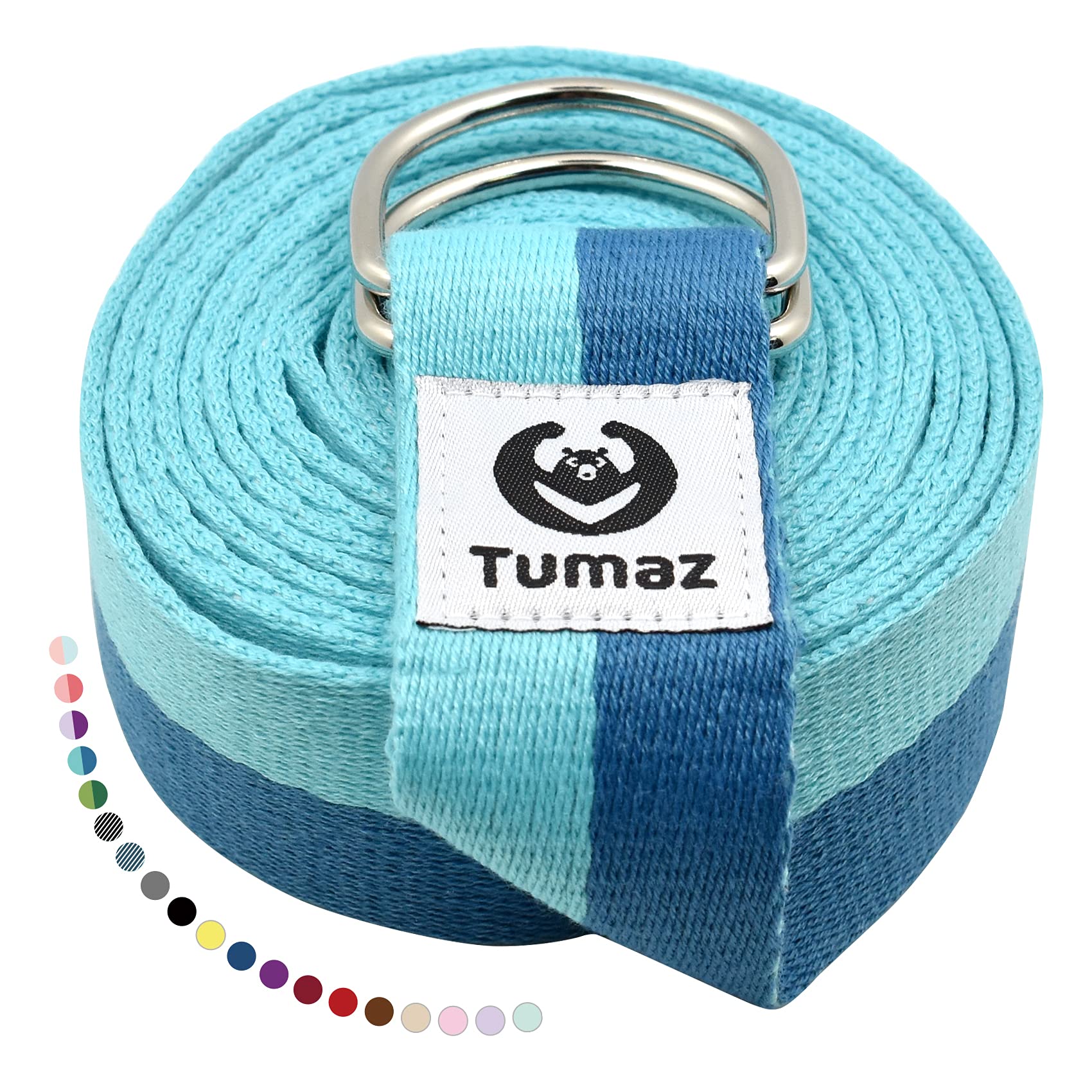 Tumaz Adjustable D-Ring Yoga Strap for Stretching