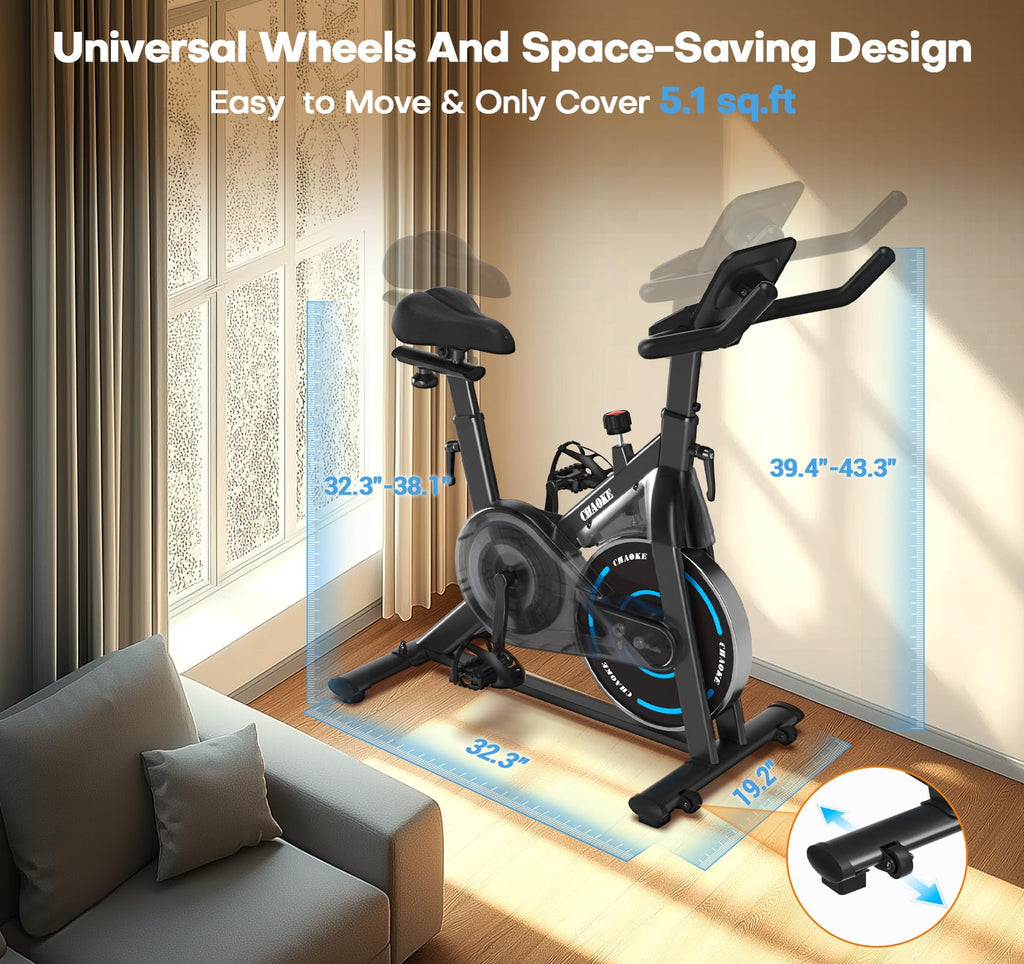 CHAOKE Magnetic Resistance Exercise Bike with App Connectivity