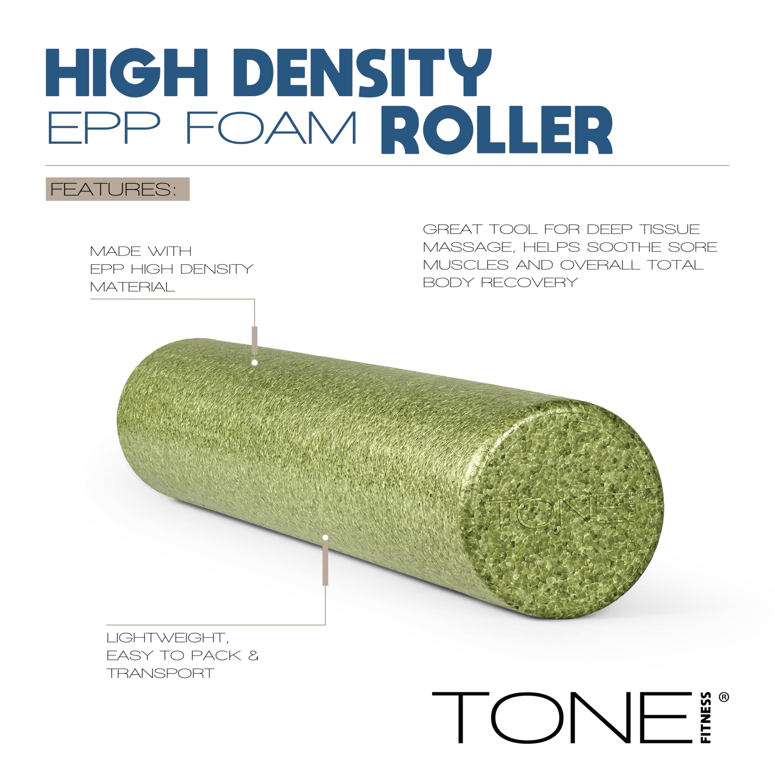 Tone Fitness 36-Inch High-Density EPP Foam Roller