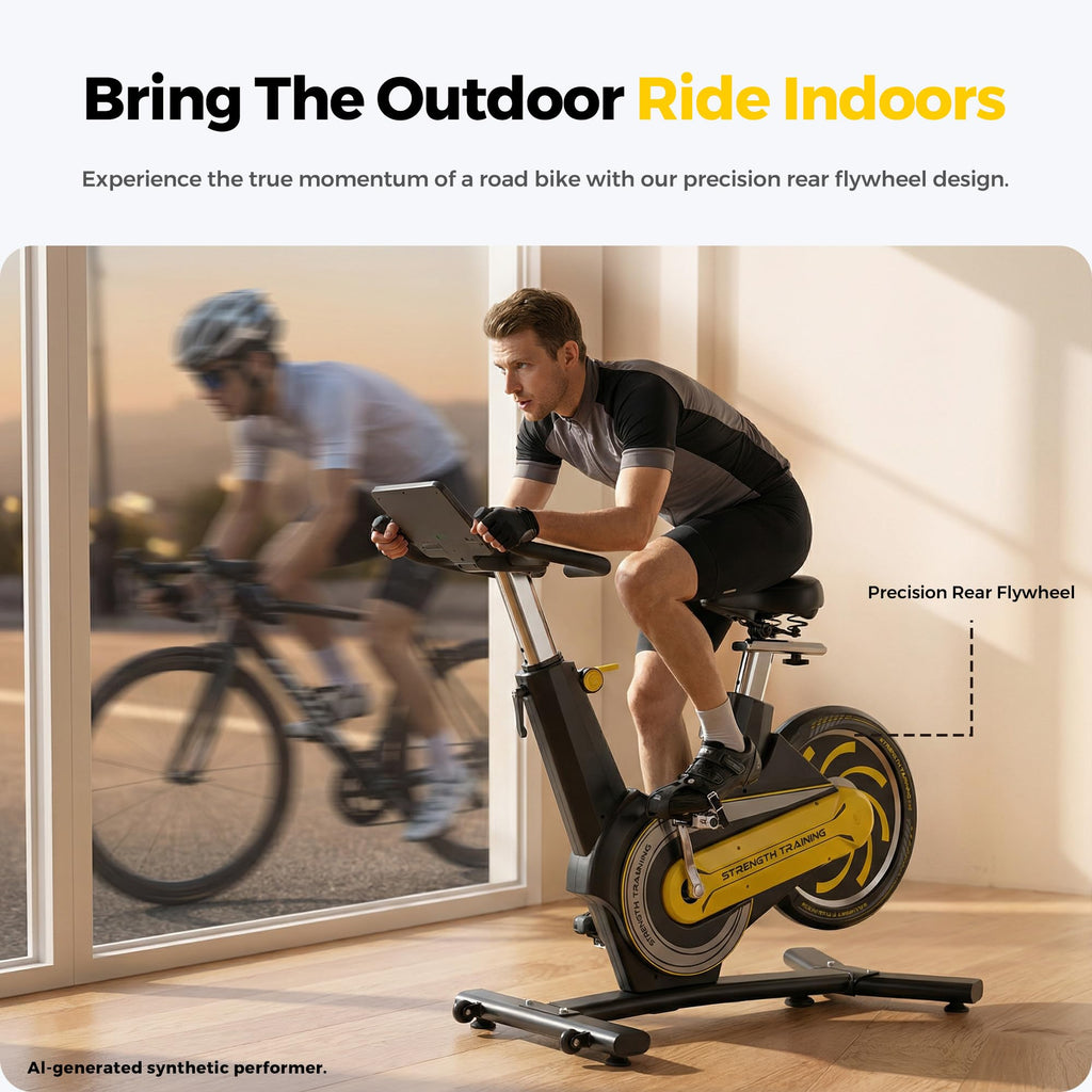 ZAZARI Compact Magnetic Exercise Bike for Home Workouts