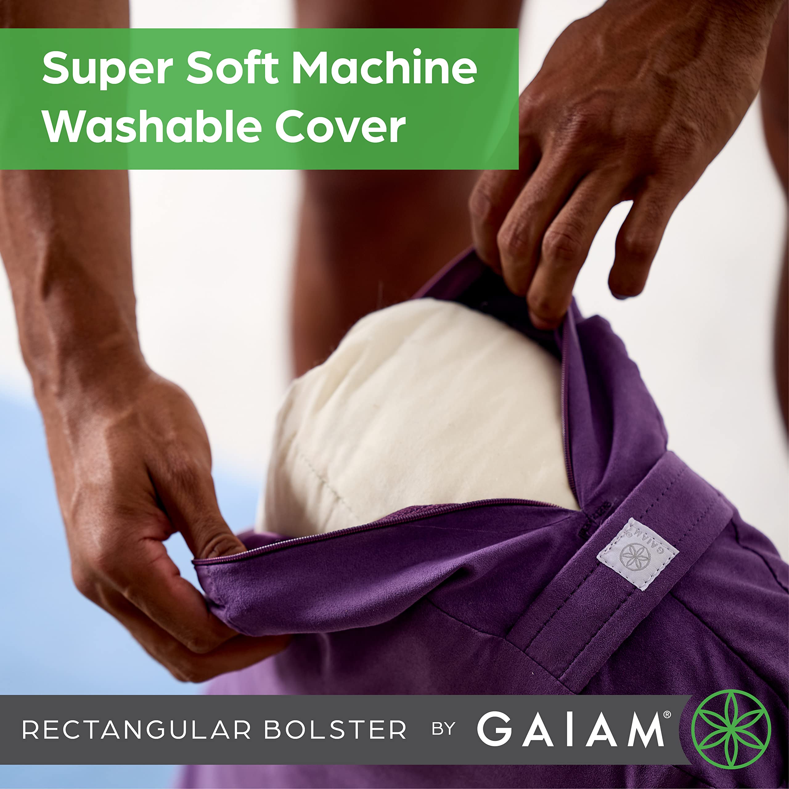 Gaiam Rectangular Yoga Bolster for Restorative Support
