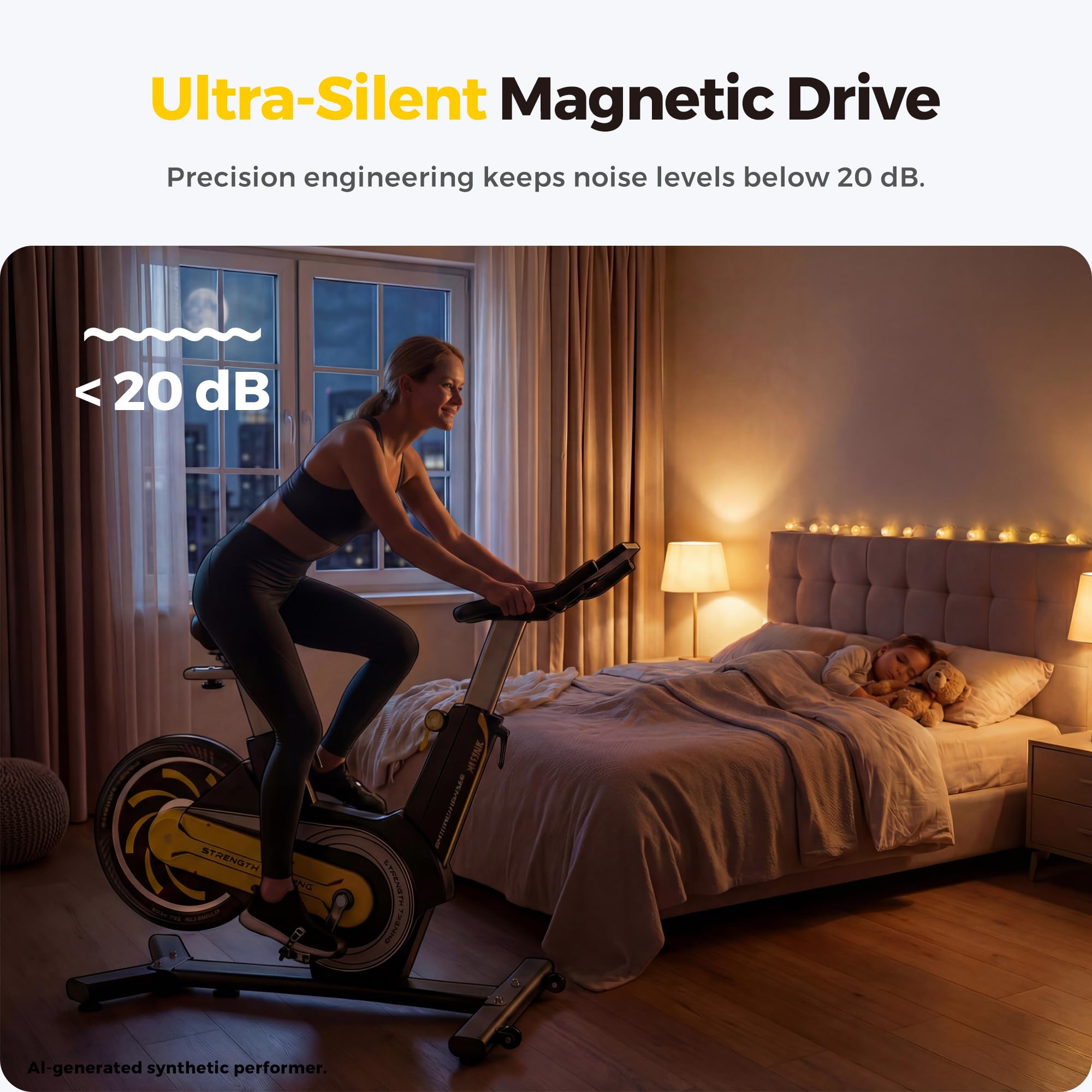 ZAZARI Compact Magnetic Exercise Bike for Home Workouts