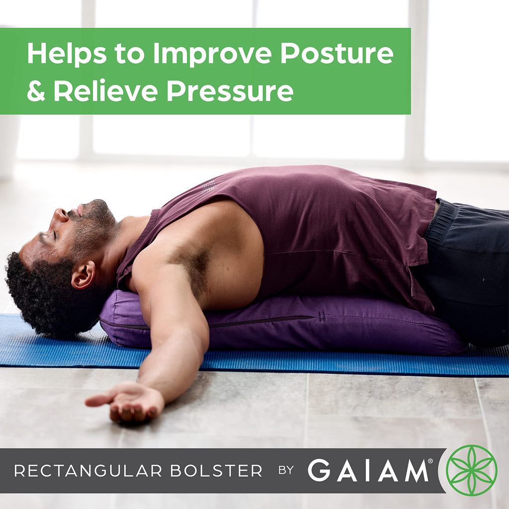 Gaiam Rectangular Yoga Bolster for Restorative Support