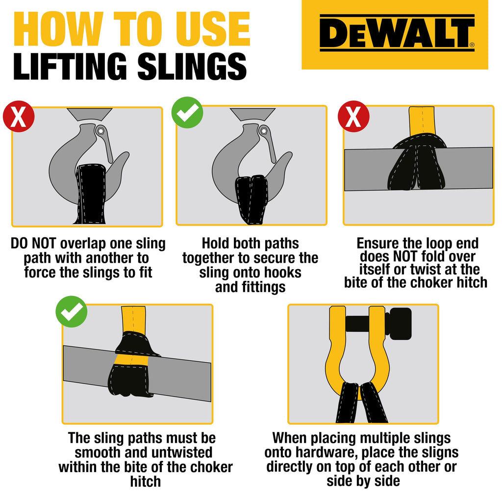 DEWALT 2-Inch x 16-Foot Heavy-Duty Lifting Sling