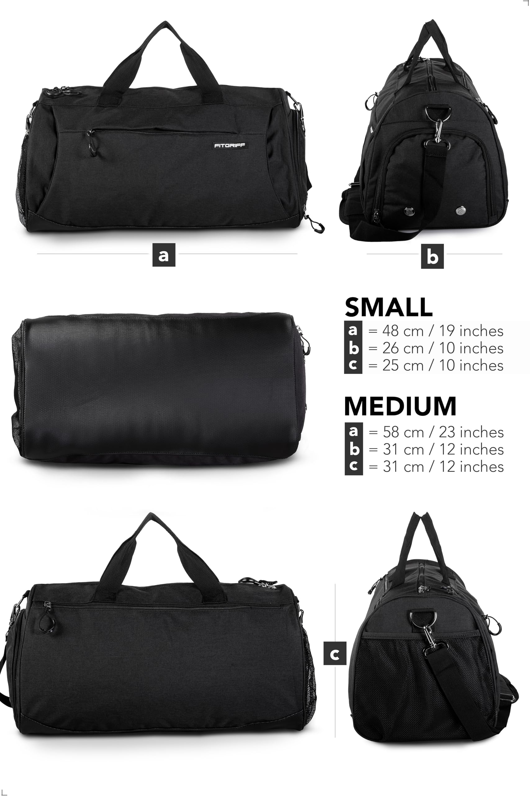 Fitgriff Gym Duffel Bag with Shoe and Wet Compartments