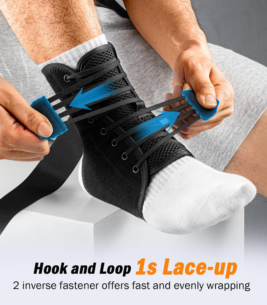 WHCOOL Quick-Lace Ankle Brace for Injury Recovery