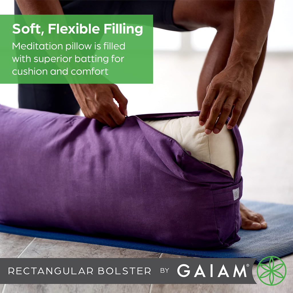 Gaiam Rectangular Yoga Bolster for Restorative Support