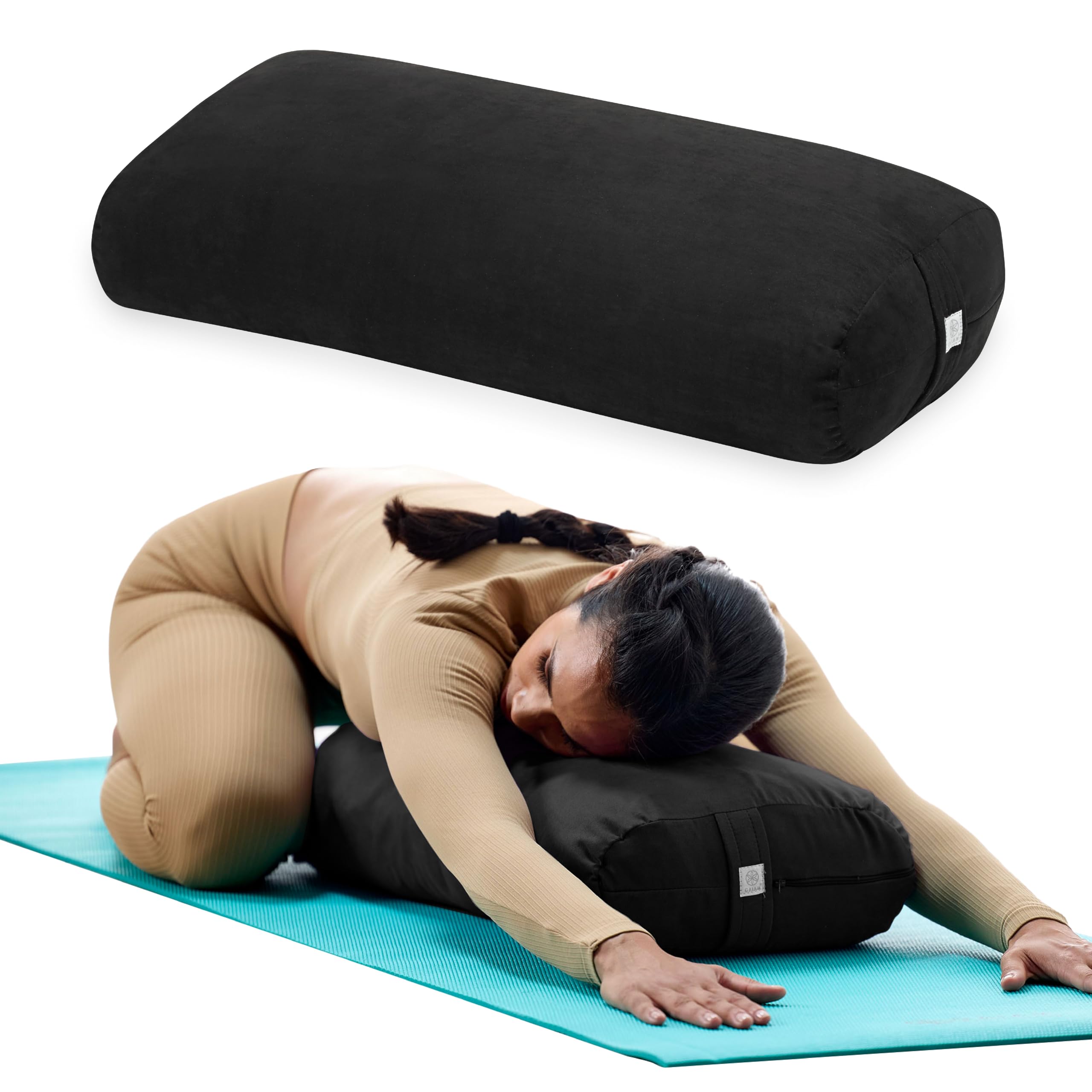 Gaiam Rectangular Yoga Bolster for Restorative Support