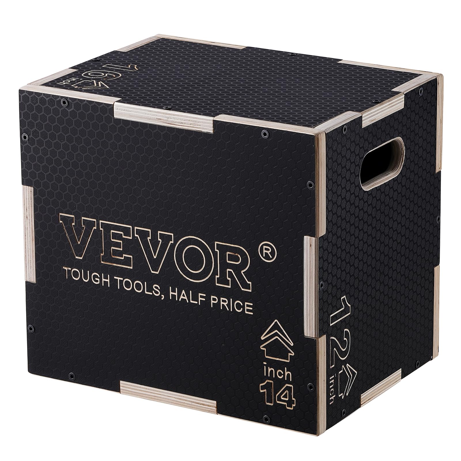 VEVOR 3-in-1 Wooden Plyometric Jump Box for Training