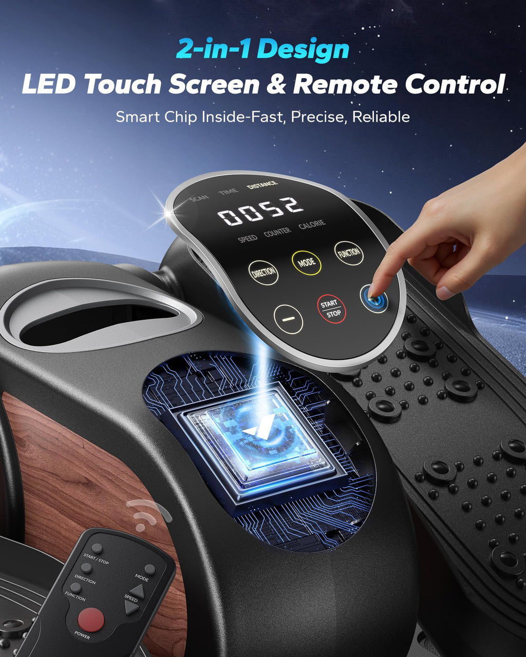 MERACH Under-Desk Elliptical with Remote and 12 Speeds