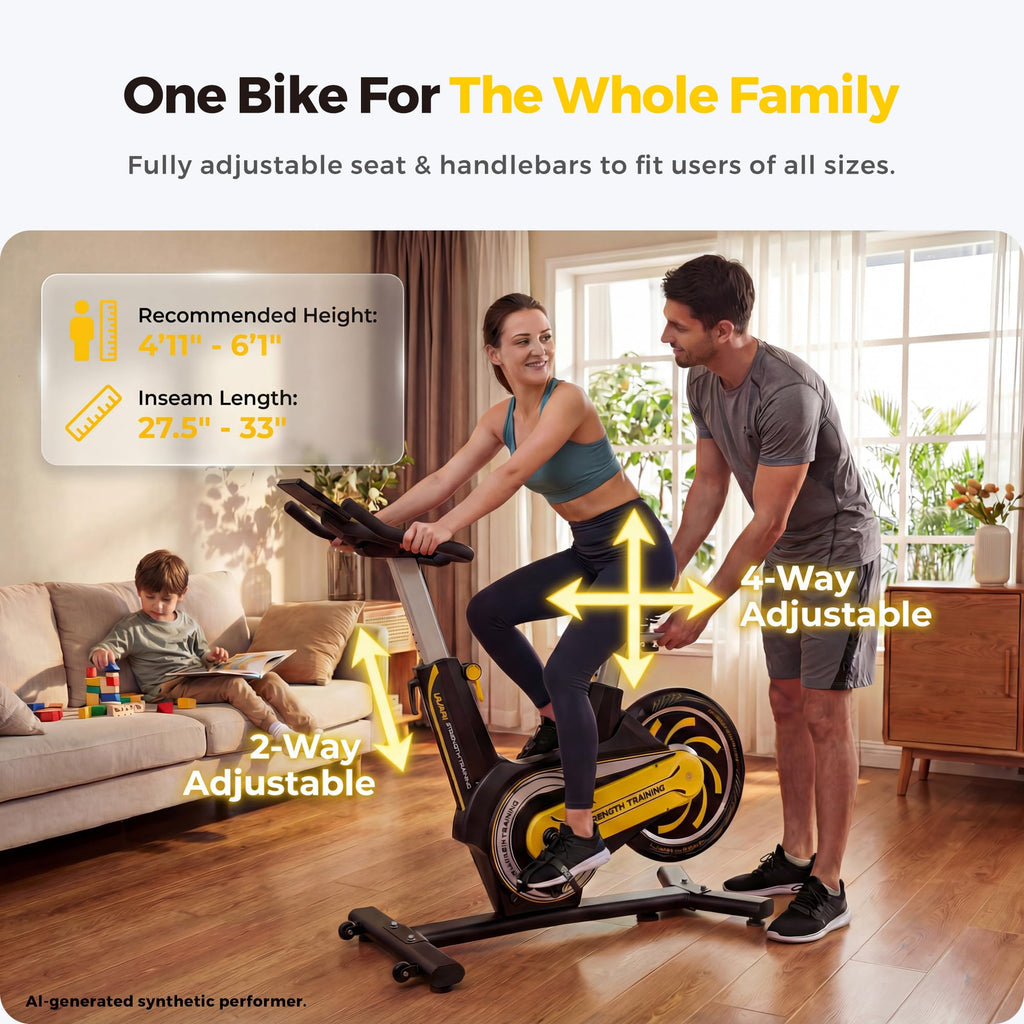ZAZARI Compact Magnetic Exercise Bike for Home Workouts