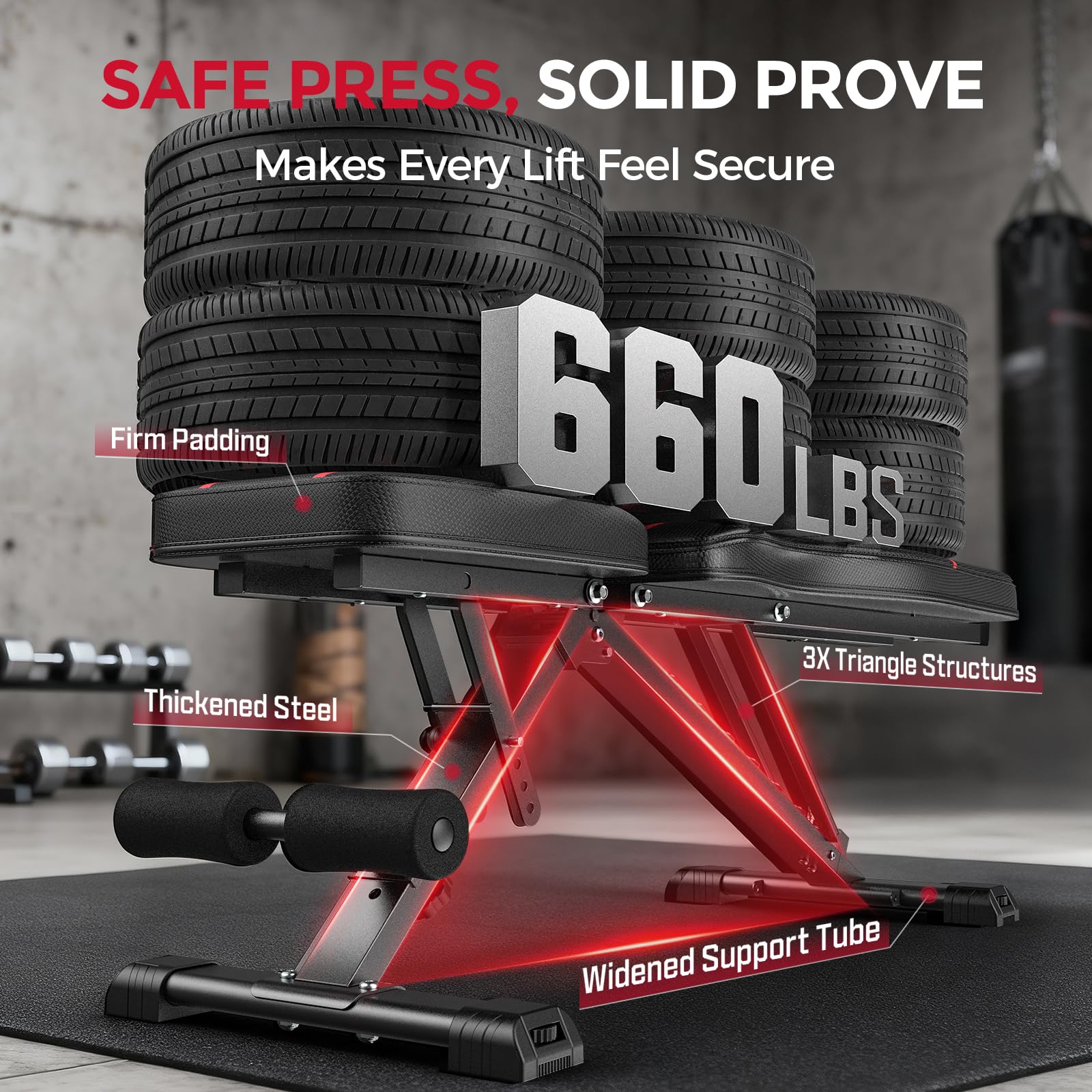 FLYBIRD WB2 Adjustable Foldable Weight Bench for Home Gym