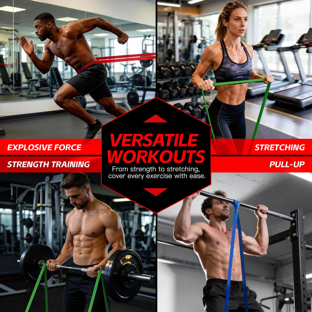 Pull-Up Assistance Resistance Band Set for Strength Training