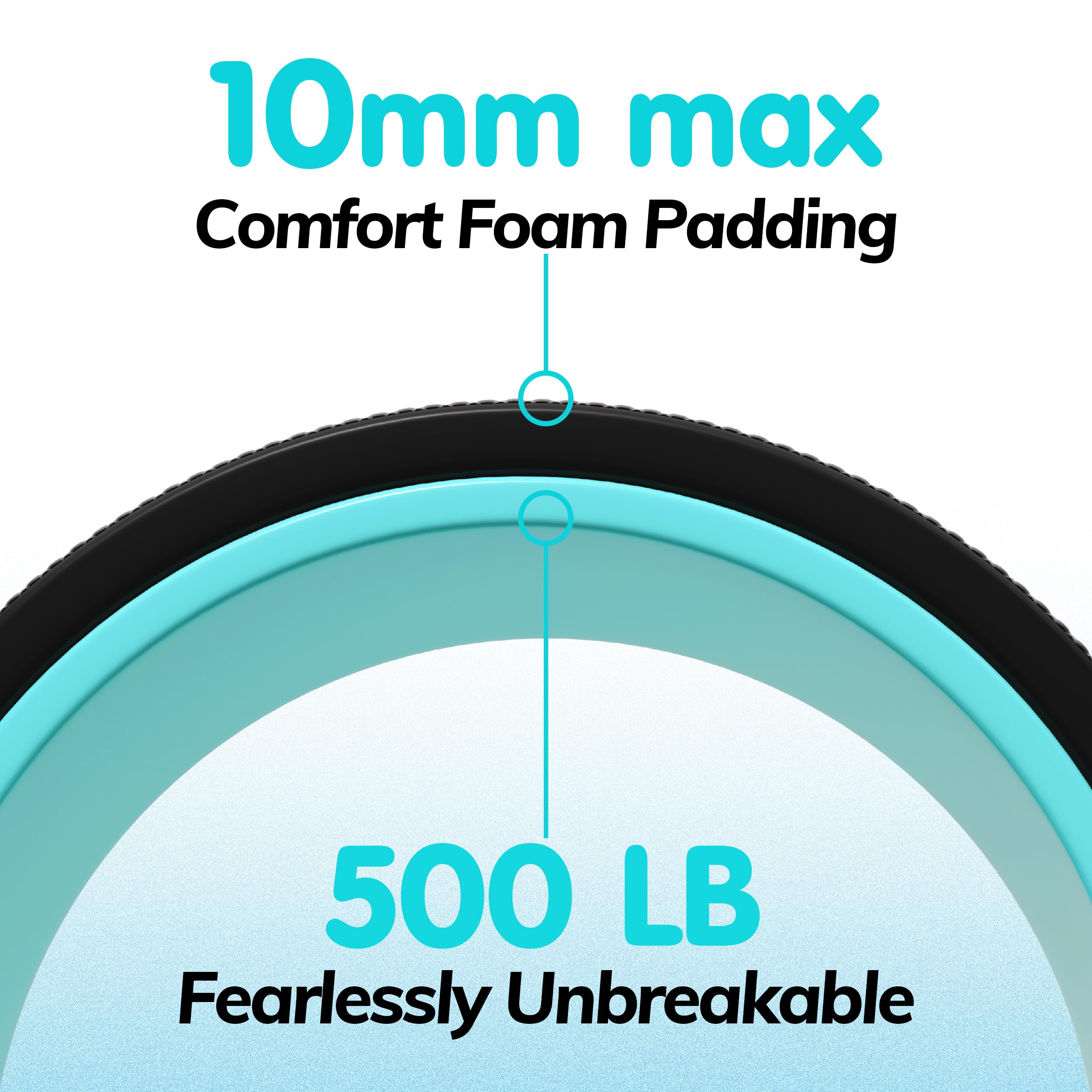 Zomyove 3-Pack Yoga Wheels for Back Stretching and Relief