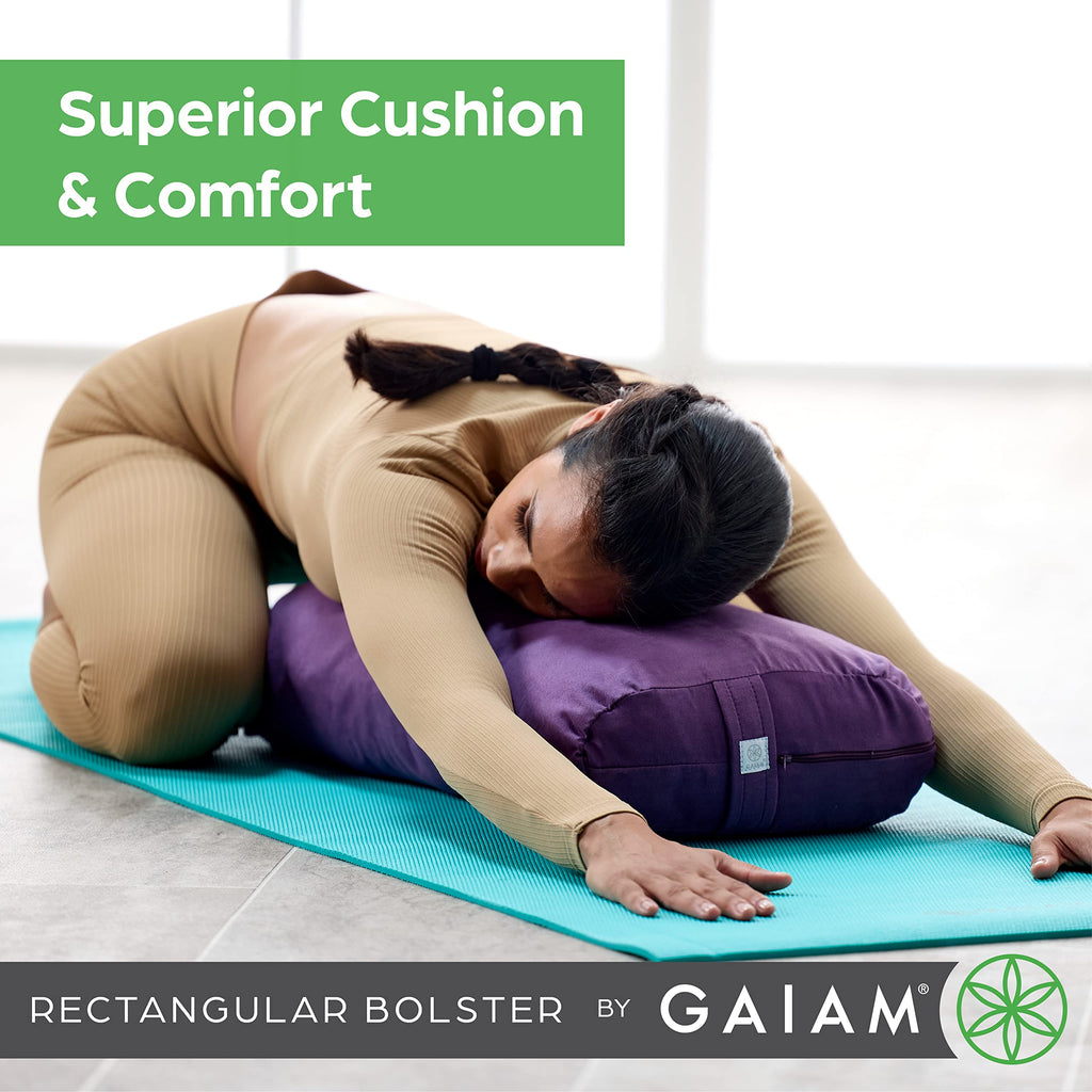 Gaiam Rectangular Yoga Bolster for Restorative Support