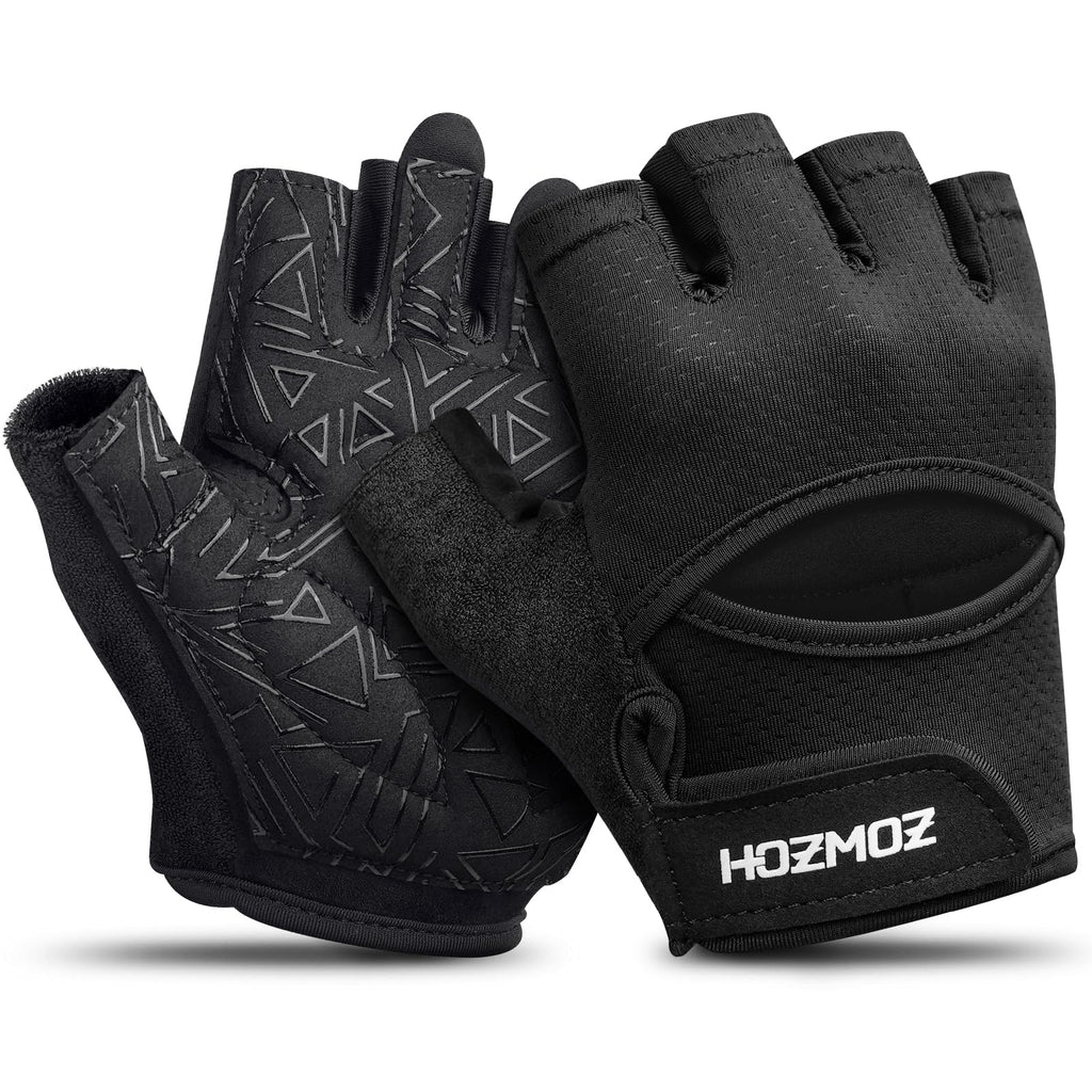HOZMOZ Ventilated Weightlifting Gloves with Full Palm Grip