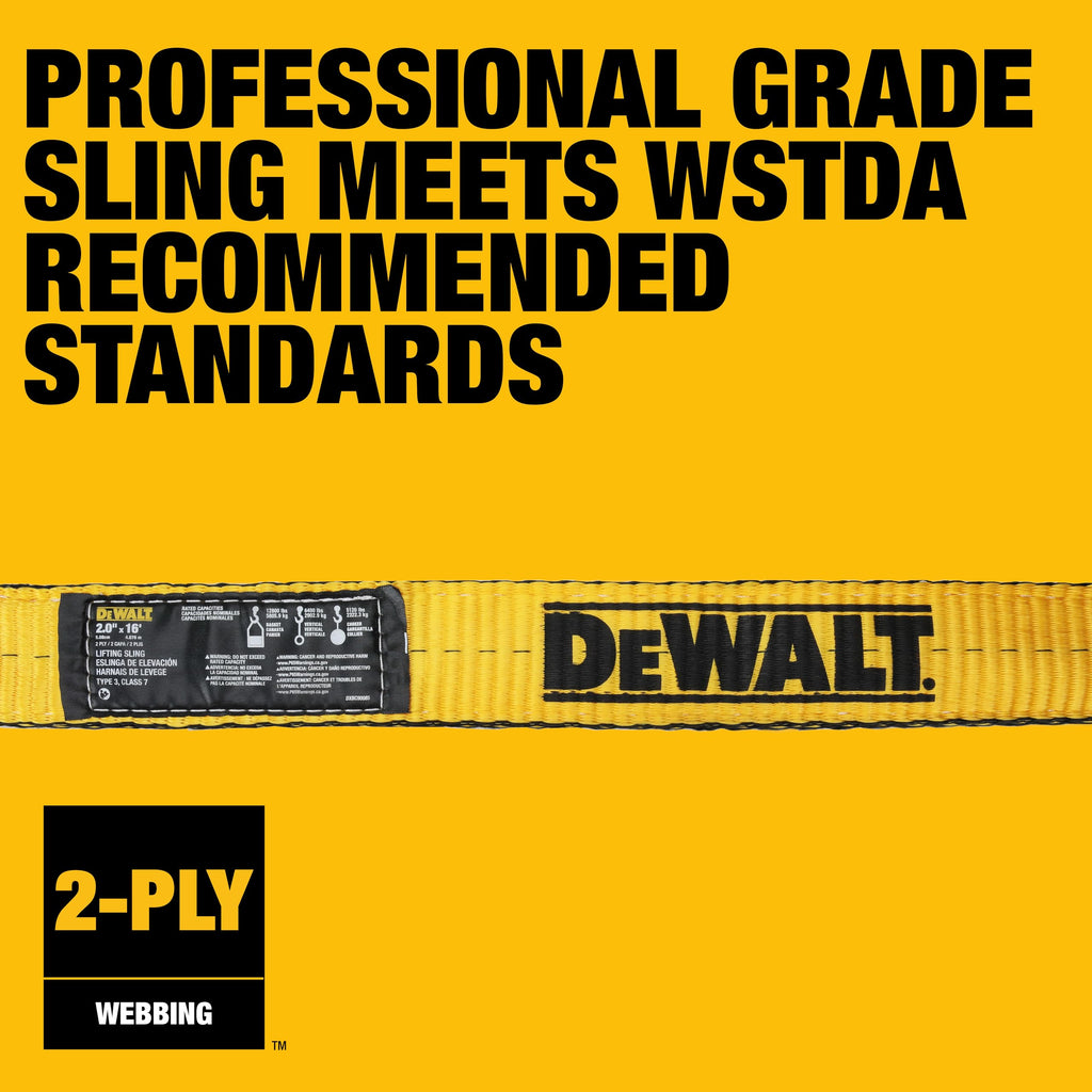 DEWALT 2-Inch x 16-Foot Heavy-Duty Lifting Sling