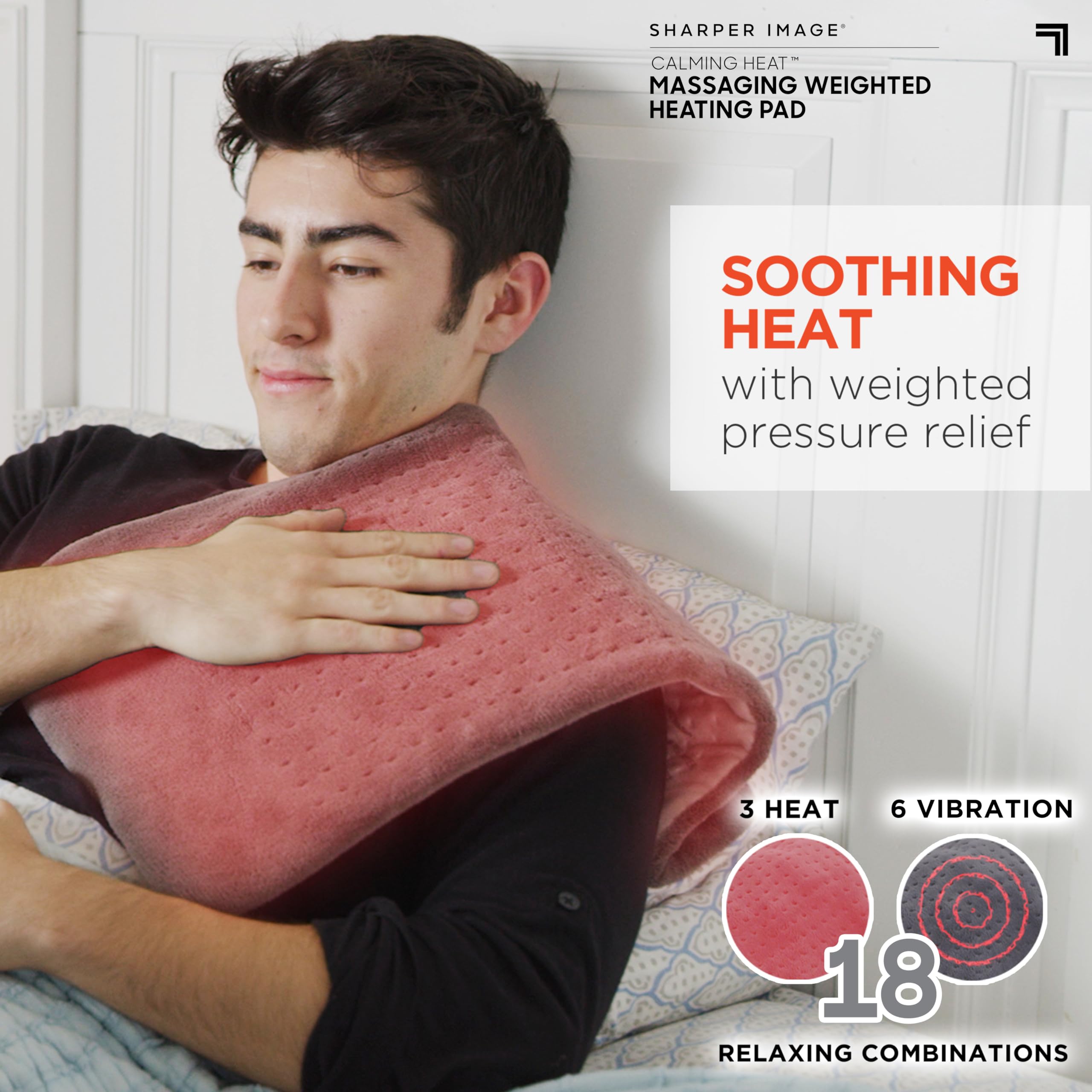 Sharper Image Weighted Heating Pad with Massage
