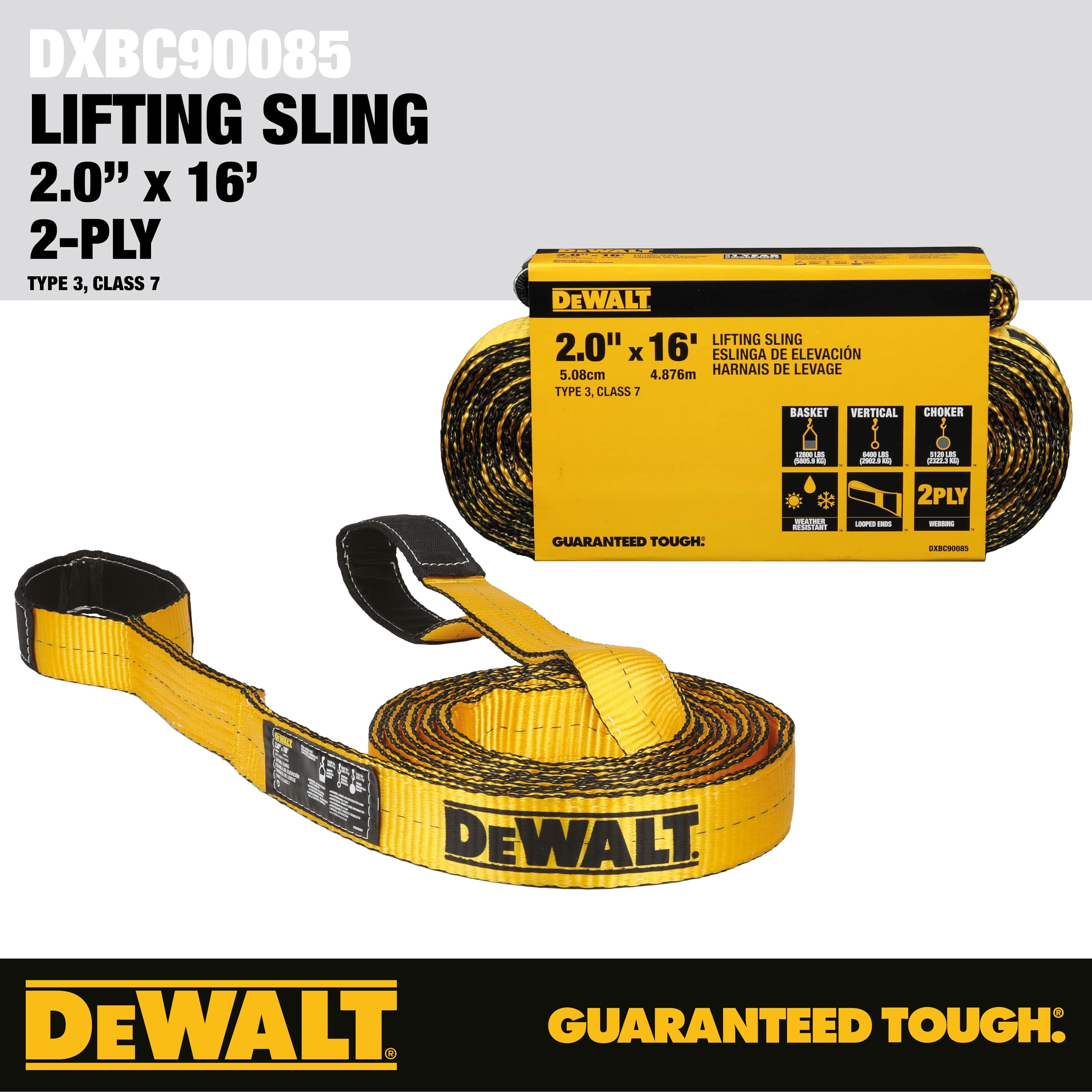 DEWALT 2-Inch x 16-Foot Heavy-Duty Lifting Sling