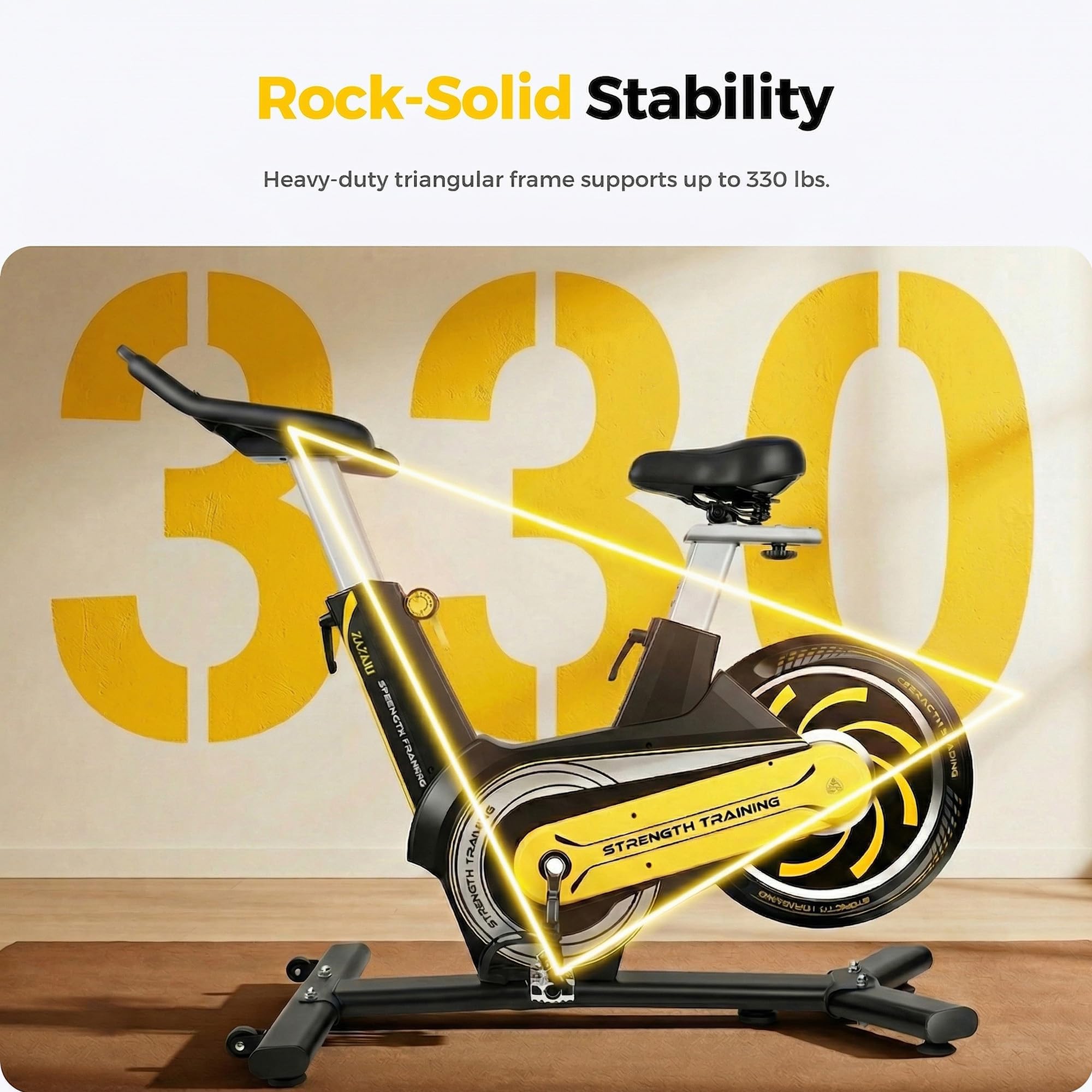 ZAZARI Compact Magnetic Exercise Bike for Home Workouts