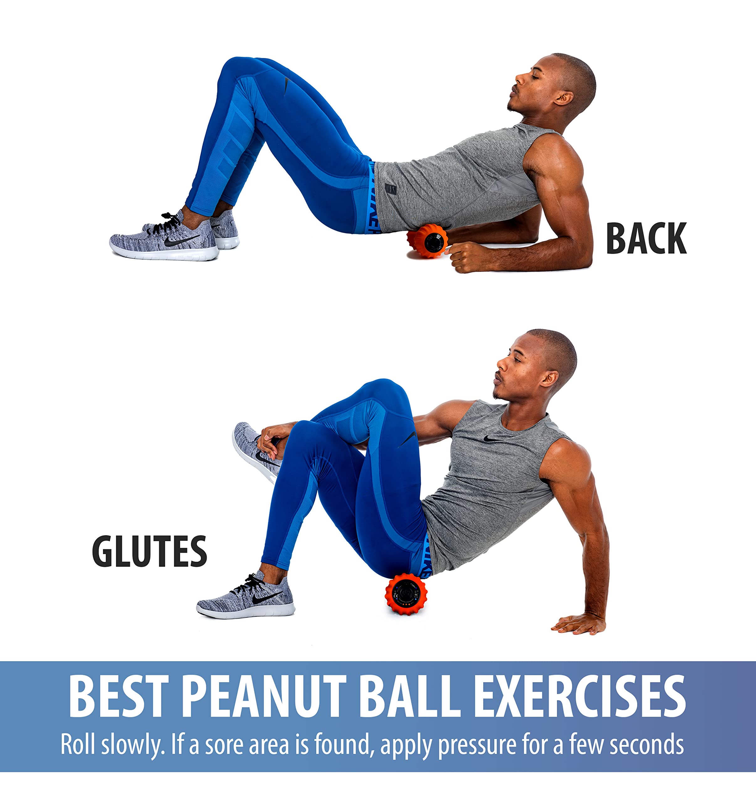 Zyllion Vibrating Peanut Massage Ball with 4 Modes