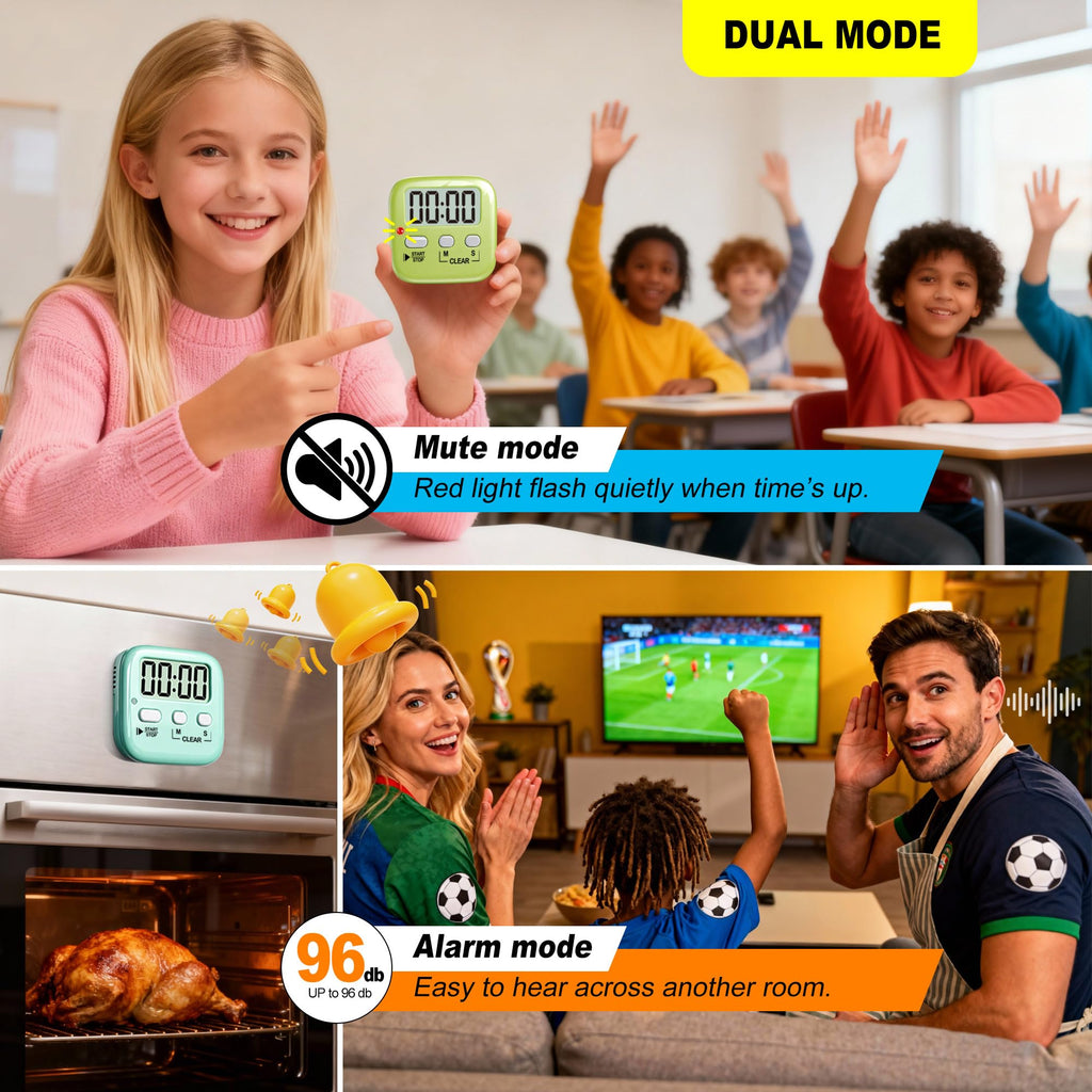 Antonki 2-Pack Magnetic Digital Countdown Timers