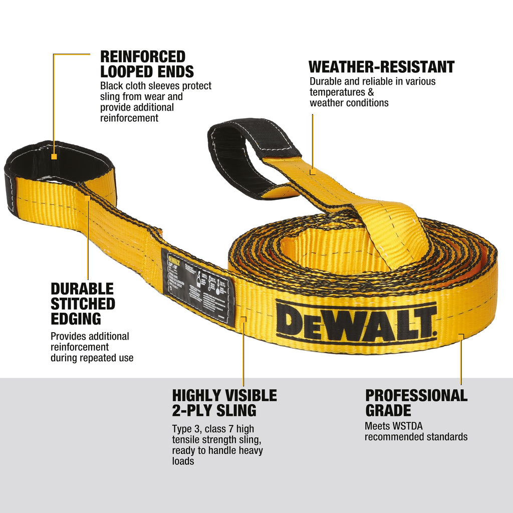 DEWALT 2-Inch x 16-Foot Heavy-Duty Lifting Sling
