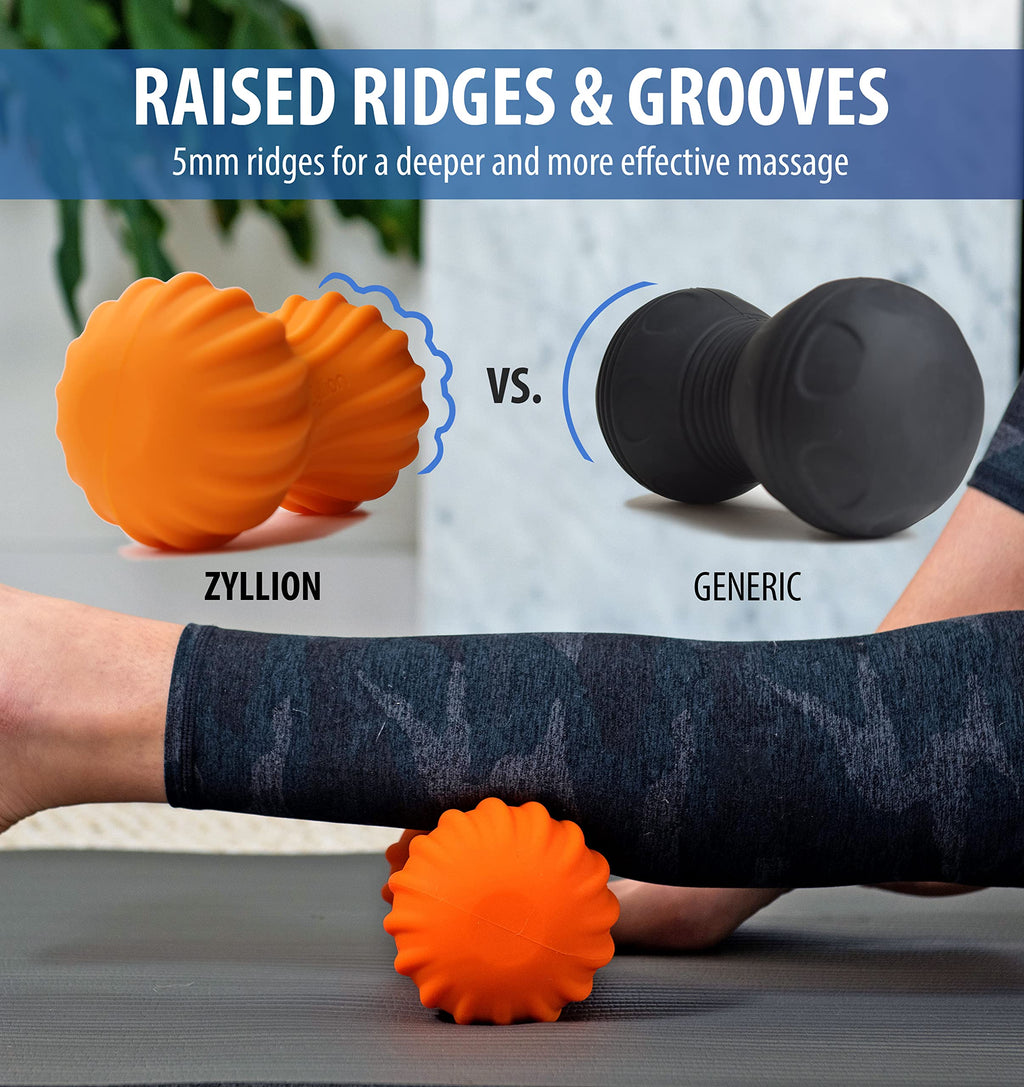 Zyllion Vibrating Peanut Massage Ball with 4 Modes