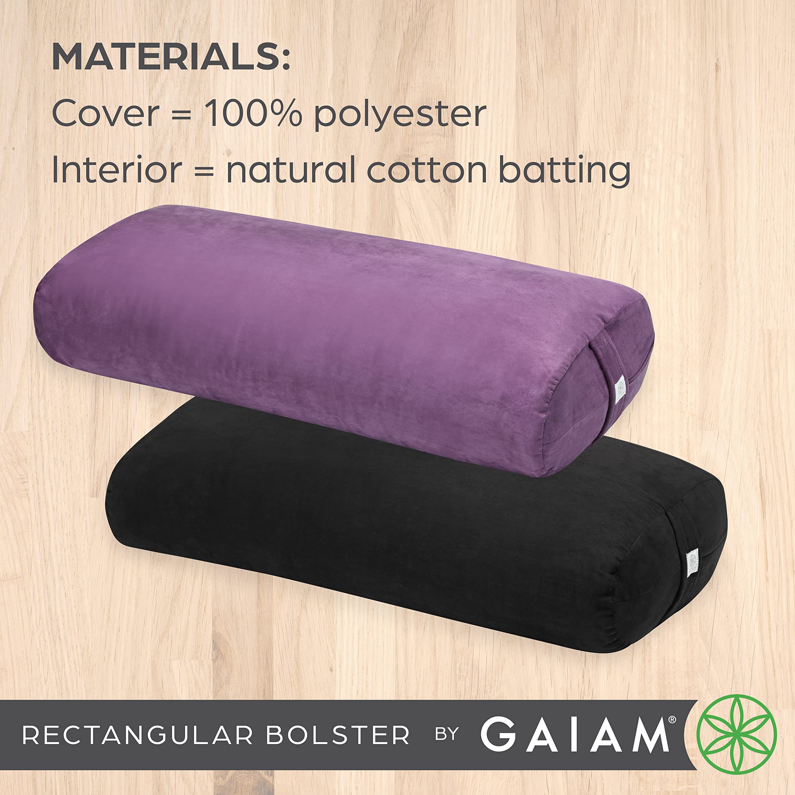 Gaiam Rectangular Yoga Bolster for Restorative Support