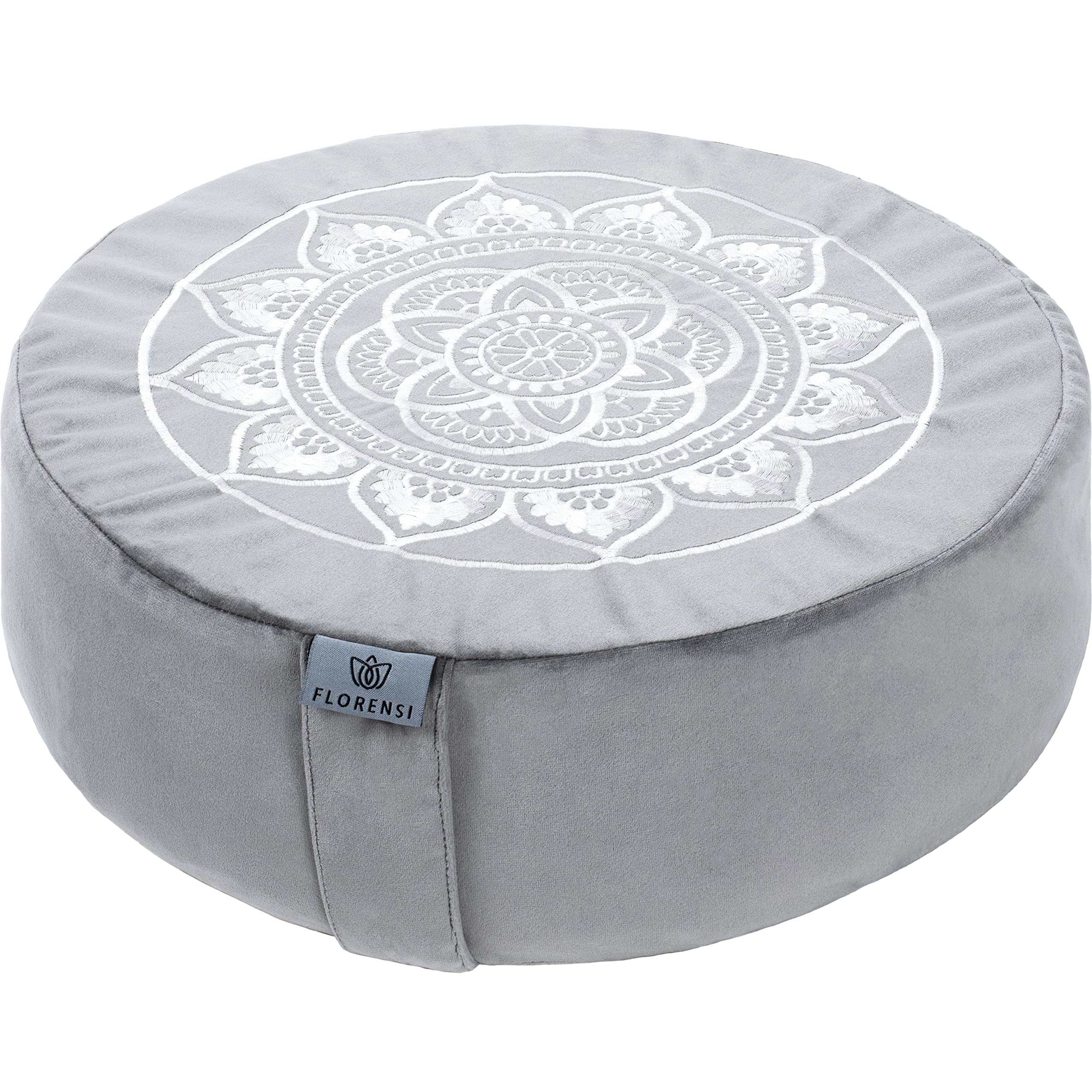 Florensi Large Velvet Meditation Cushion with Buckwheat Fill